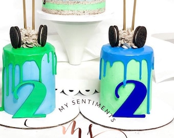 Acrylic Number Cake Charm, Birthday Cupcake Topper