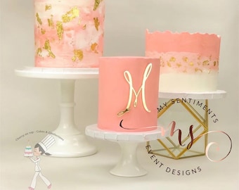 Acrylic Cake Charm, Personalize Initial Charm, Cupcake Topper Birthday, Monogram Cake Topper, Cake Topper with Initials, Front Cake Topper