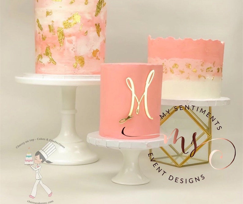 Single Initial Acrylic Cake Charm/cake Gem/letter Cake Etsy