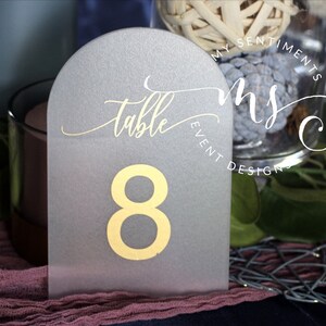 DIY BLANK Acrylic Cards/Discs/Geometric Modern Arch Menu/Table Number Cards/Packs of 5 Blank Acrylic Signs