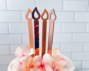 Acrylic Cake Candle, Acrylic Cake Candlesticks, Faux Candles for Cake