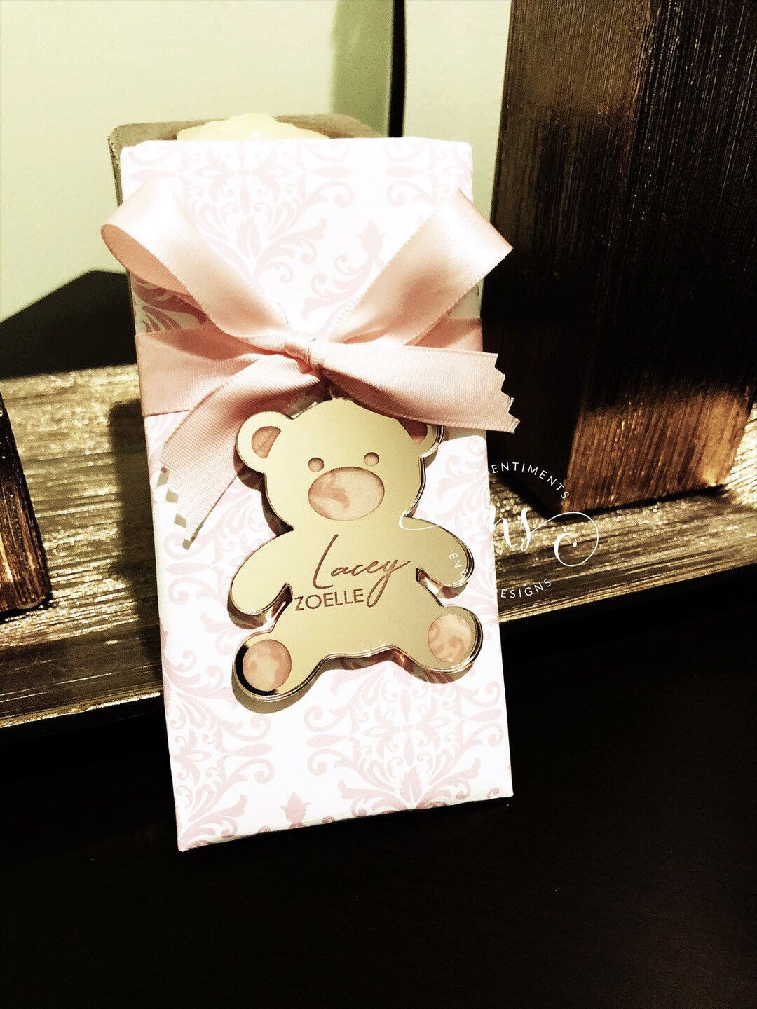 Teddy Bear Gift Tags for Baby Shower Birthday Party Acrylic Etsy