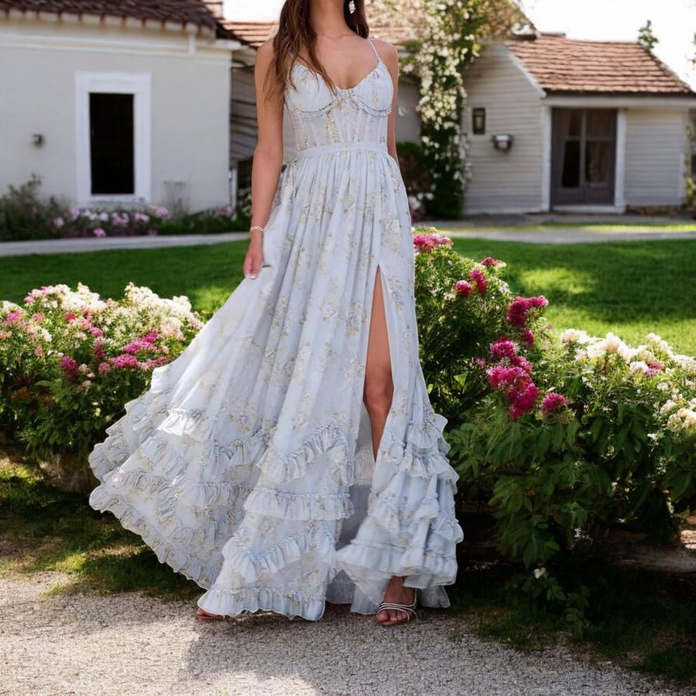 Robe Ceinturée Ventti Noir Et Blanc Imprimé Floral - Taille L - Occasion Très Bon état