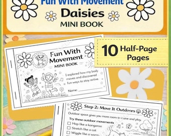 Spaß mit Bewegung Mini-Buch, Daisy Badge Fun, Kinder zum Ausdrucken (PDF-Download)
