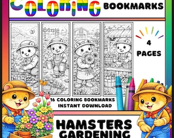 Hamster Garten Malvorlagen Printable (Instant Download)