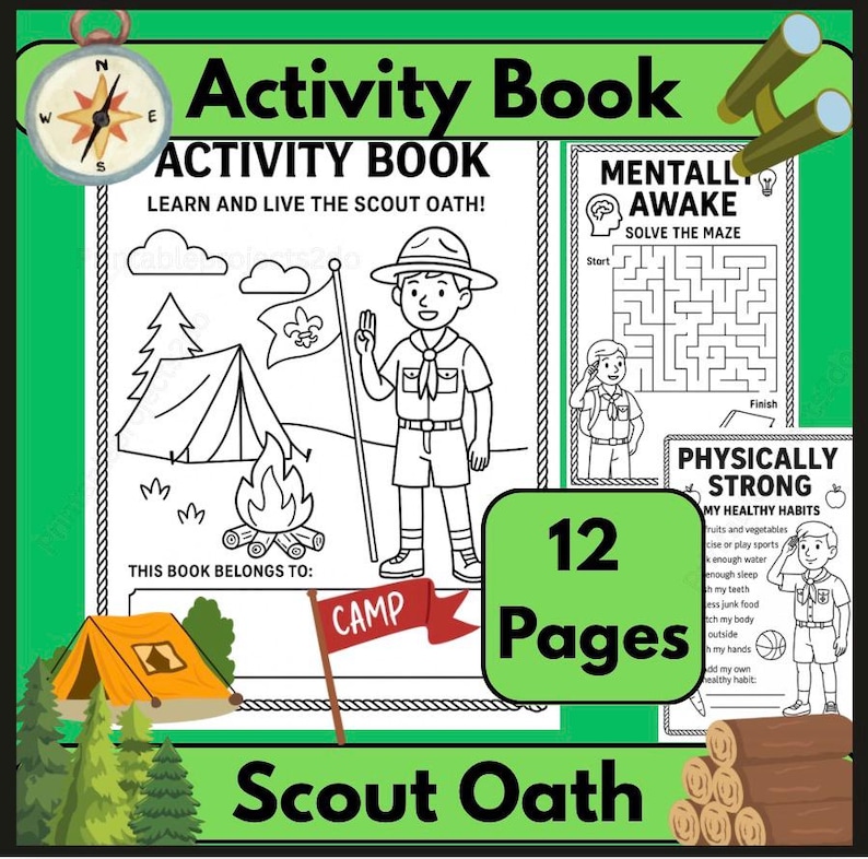 Scout Values Activity Book | Printable Character Workbook for Kids ...