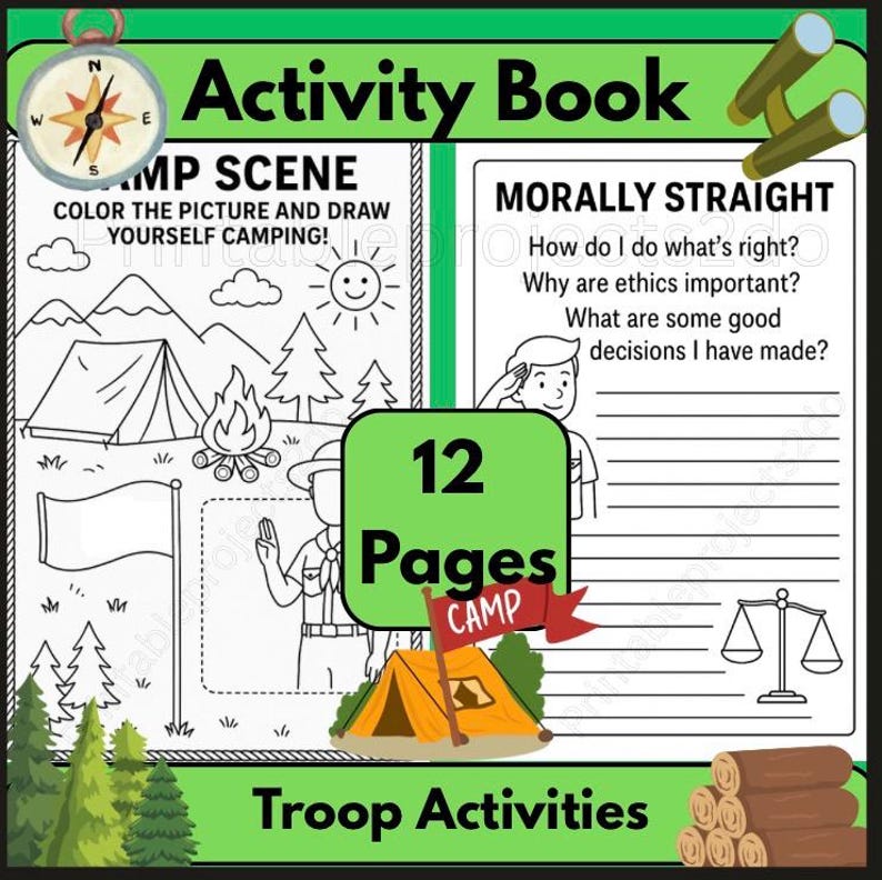 Scout Values Activity Book | Printable Character Workbook for Kids ...