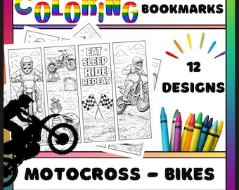 Motocross Lesezeichen • Dirt Bike Druckbare Seiten (Digitaler Download)