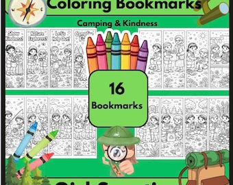 Pfadfinderin Lesezeichen, Camping Kindness Aktivität Handwerk (Digitaler Download)