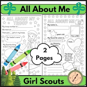 Pfadfinderin Alles über mich Arbeitsblatt, Truppenübung (PDF)