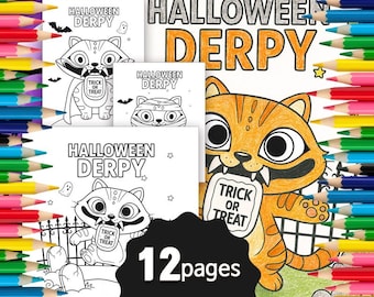 Kpop Demon Hunters Halloween Coloring Pages – 12 Printable Designs (PDF, PNG)