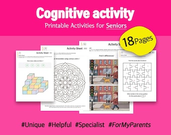 Senior Brain Activity Workbook – Dementia Prevention & Cognitive Training Exercises worksheets