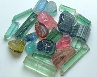 Vibrant Tourmaline Crystals: Raw Energy Stones from Afghanistan