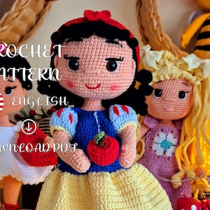 Modèle Amigurumi Blanche-Neige - Poupée numérique au crochet PDF
