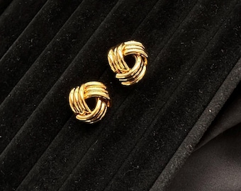 Stainless Steel Twisted Earrings •18k Gold Plated •Everyday Wear •Elegant Look