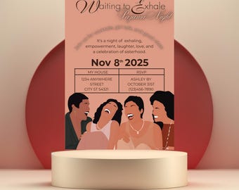 „Waiting to Exhale“ Pyjama-Party Einladung: 90er Jahre Sisterhood Night (Digitaler Download