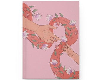 Mum Hardcover Journal Celestial Mothers Day Handmade Illustrated Sentimental Gift