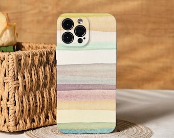 Colorful Beach Aesthetic Phone Cover for iPhone 17, 16, 15, 14, 13, 12, 11 Pro Max Xs, 13 12 Mini Case, Trendy Phone Case