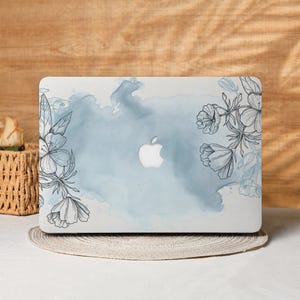 Watercolor Flowers Macbook Case Laptop Cover for 2025 Air 15/13/11 Inch, A2991 A3241 A2337, MacBook Pro 13/14/15/16, Laptop Sleeves M4 M3 M2