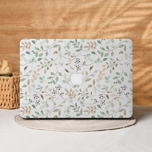 Elegant Floral Macbook Case Laptop Cover for 2025 Air 15/13/11 Inch, A2991 A3241 A2337, MacBook Pro 13/14/15/16, Laptop Sleeves M4 M3 M2