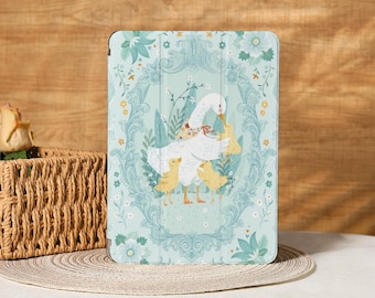 Goose & Baby Goose iPad Case With Pencil Slot For iPad 11/10/9 Gen, 2025 iPad Air-11/13″, iPad Pro 11"12.9'' iPad Mini 6/7, iPad 2022 2024