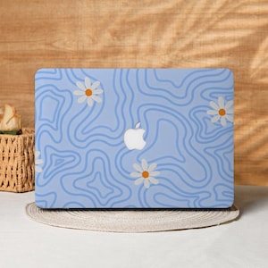 Twisty Line Flower Macbook Case Laptop Cover for 2025 Air 15/13/11 Inch, A2991 A3241 A2337, MacBook Pro 13/14/15/16, Laptop Sleeves M4 M3 M2