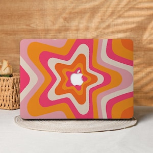 Retro 80s Stars Macbook Case Laptop Cover for 2025 Air 15/13/11 Inch, A2991 A3241 A2337, MacBook Pro 13/14/15/16, Laptop Sleeves M4 M3 M2