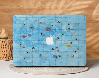 Funda para MacBook con diseño de piscina para MacBook Air 2025 de 15/13/11 pulgadas, A2991 A3241 A2337, MacBook Pro de 13/14/15/16 pulgadas, fundas para portátiles M4 M3 M2