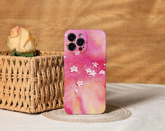Elegant Flowers Aesthetic Phone Cover for iPhone 17, 16, 15, 14, 13, 12, 11 Pro Max Xs, 13 12 Mini Case, Trendy Phone Case