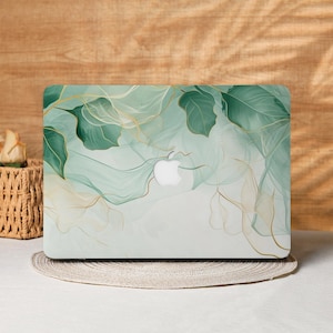 Abstract Leaf Art Macbook Case Laptop Cover for 2025 Air 15/13/11 Inch, A2991 A3241 A2337, MacBook Pro 13/14/15/16, Laptop Sleeves M4 M3 M2