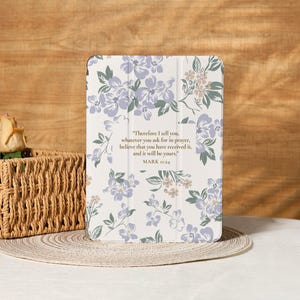 Religiöse Bibel Pad Hülle mit Bleistift Schlitz für iPad 11/10/9 Gen, 2025 iPad Air 11/13″ iPad Pro 11 &quot;12,9&quot; iPad Mini 6/7, iPad 2022 2024 Abdeckung