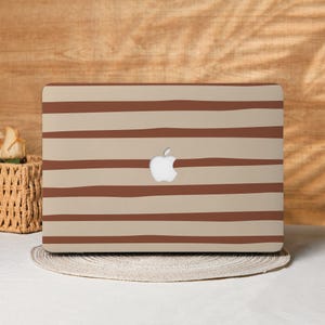 Brown Striped Macbook Case Laptop Cover for 2025 Air 15/13/11 Inch, A2991 A3241 A2337, MacBook Pro 13/14/15/16, Laptop Sleeves M4 M3 M2