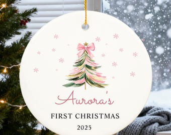 Personalized Baby's First Christmas Ornament, Baby Name Ornament, New Baby Gift, Baby Keepsake, Custom Baby Ornament