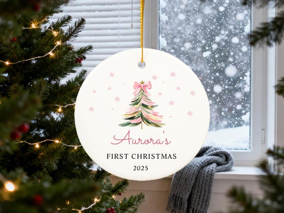 Personalized Baby's First Christmas Ornament, Baby Name Ornament, New Baby Gift, Baby Keepsake, Custom Baby Ornament