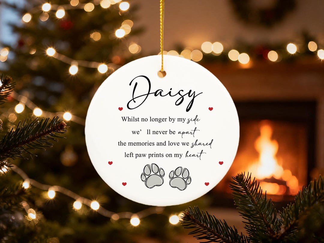 Personalized Pet Memorial Ornament, Dog Loss Gift, Cat Loss Keepsake ...