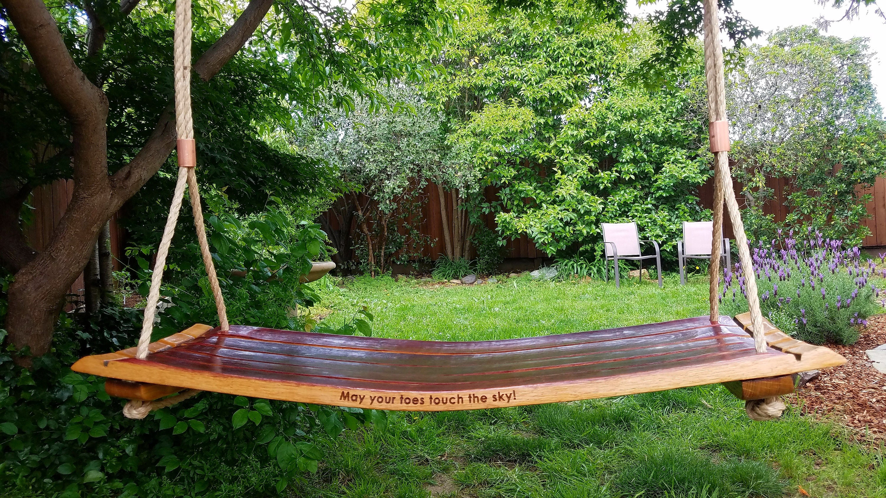 Napa Valley Wine Barrel Swing Porch Swing Tree Swing Summer Etsy