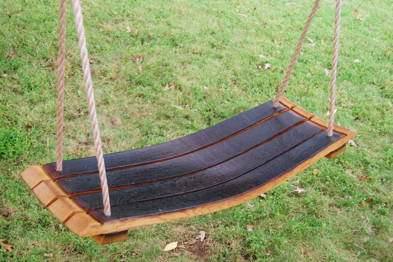 Napa Valley Wine Barrel Swing Porch Swing Tree Swing Summer Etsy