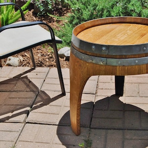 Modern Farmhouse Wine Barrel Side Table
