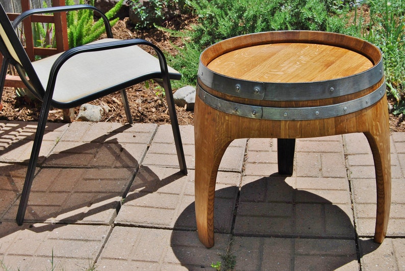 Arched Modern Farmhouse Coffee Table, Napa Valley Wine Barrel Table 