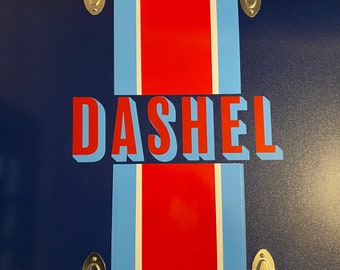 Decoro adesivo in vinile per bauli da campeggio - Adesivo per baule da campo - Monogramma per baule da campo - Nome del baule da campo - Decalcomanie del bagagliaio da campo - Baule da campo personalizzato