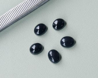 Piedra preciosa suelta de ónix negro natural AAA+, cabujón ovalado (3 x 5 mm a 20 x 30 mm)