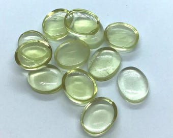 AAA+ Natural Lemon Quartz  Oval Cabochon Loose Gemstone(3x5mm to 20x30mm)