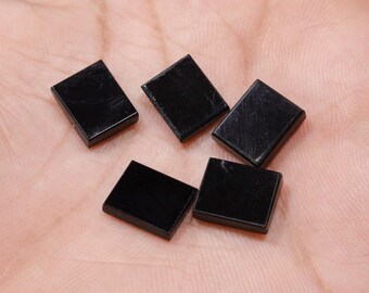 Natural Black Onyx Rectangle Cabochon Both Side Flat Calibrated Loose Gemstone (5x7mm - 20x30mm)