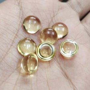 AAA+ Natural Citrine Round Shape Cabochon(3mm to 12mm) loose Gemstone