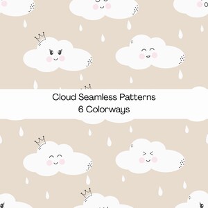 Cartoon Cloud Pattern Backdrop - Etsy UK