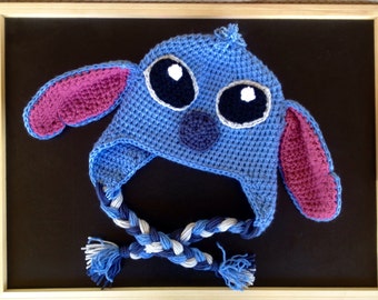 Stitch Alien Crochet Hat with earflaps