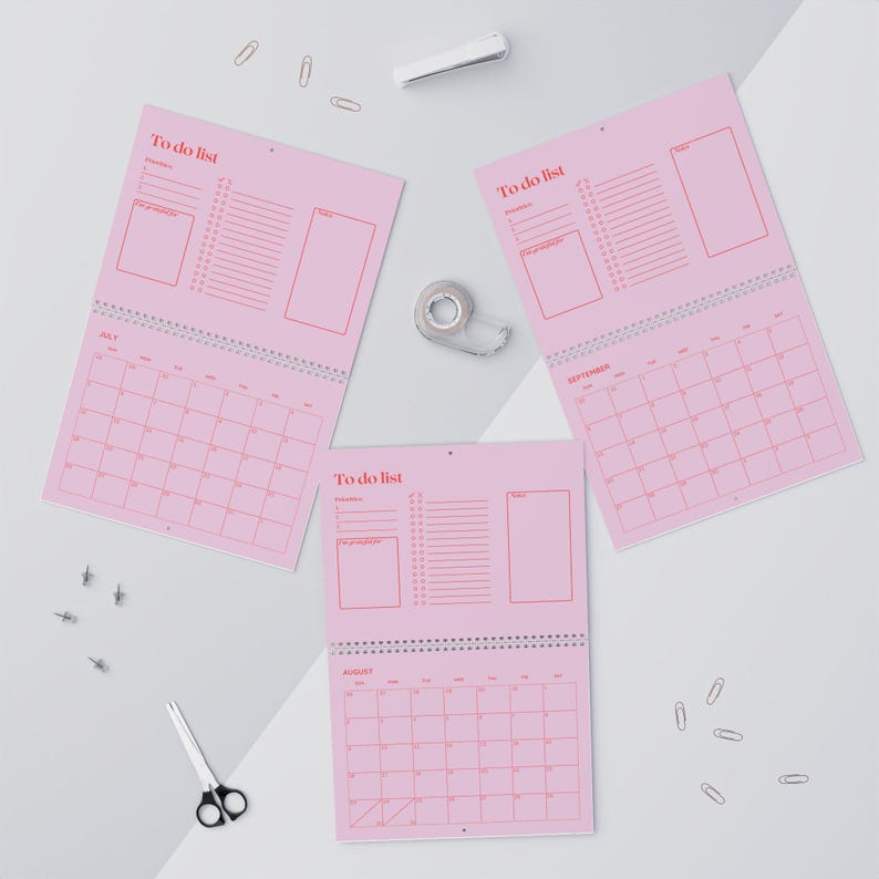 Color Block Wall Calendar | Bright Minimalist Monthly Planner (11