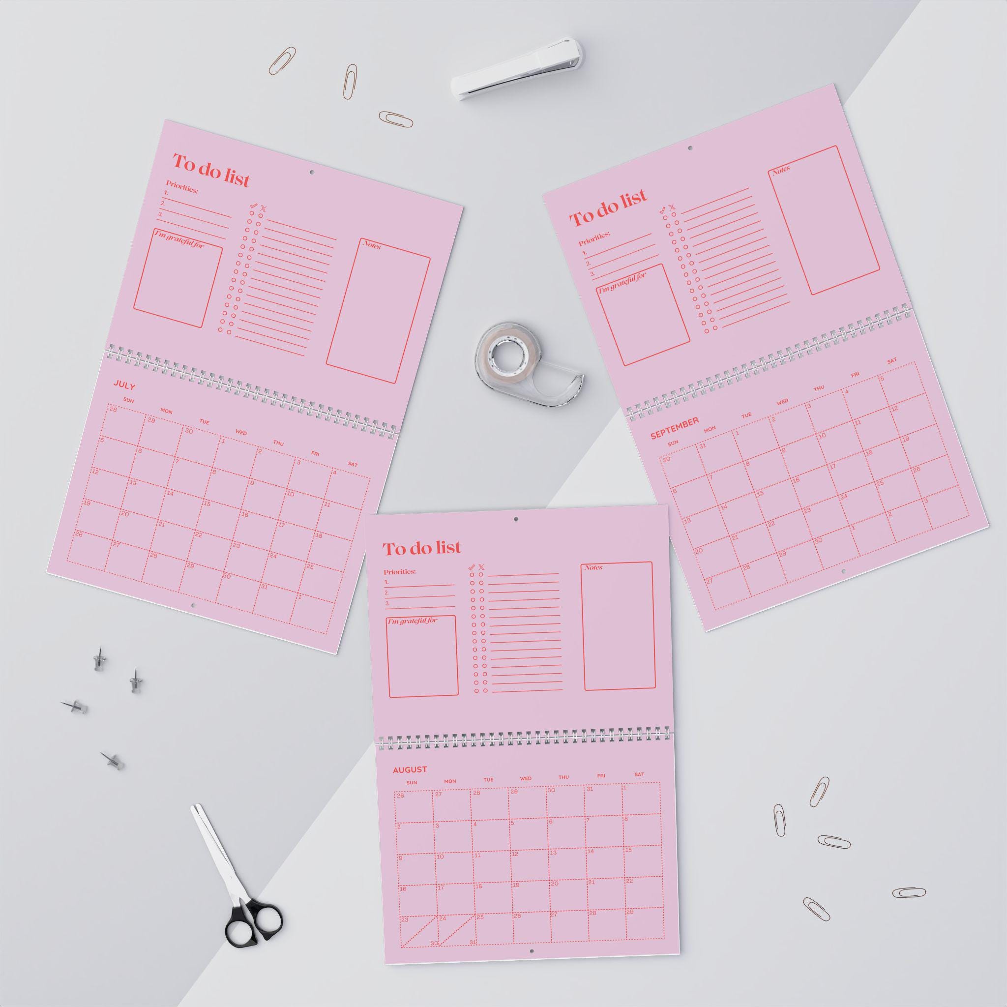 Color Block Wall Calendar | Bright Minimalist Monthly Planner (11