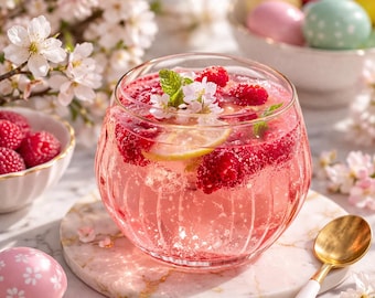 Easter Pink Punch (Non-Alcoholic) Recipe (Digital PDF Download )