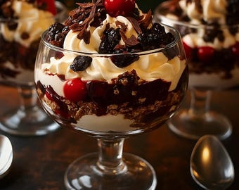 Black Forest Trifle for Christmas Recipe PDF (Digital Download)
